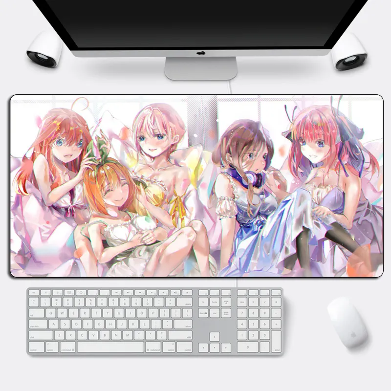 大型アニメの女の子ティンパッドゲーマー大樽カワイイXLマウスパッド漫画60x30cmコンピューターキーボードマットLJ201031