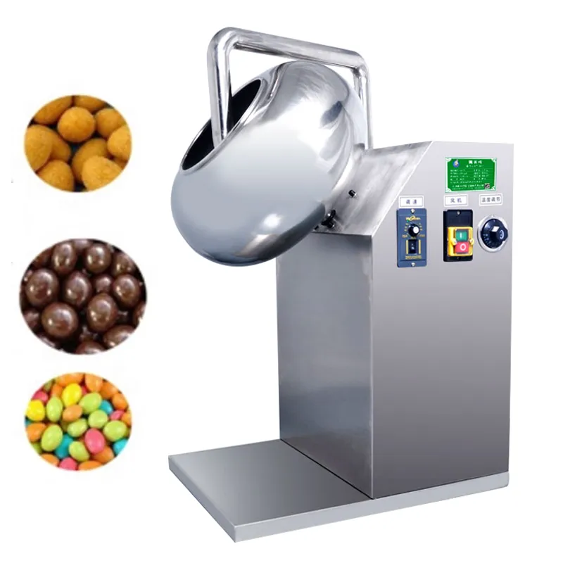 Шоколадное покрытие Pan Sugar Polishing Candy Snuck Изготовление машин для орехов арахис конфеты планшета