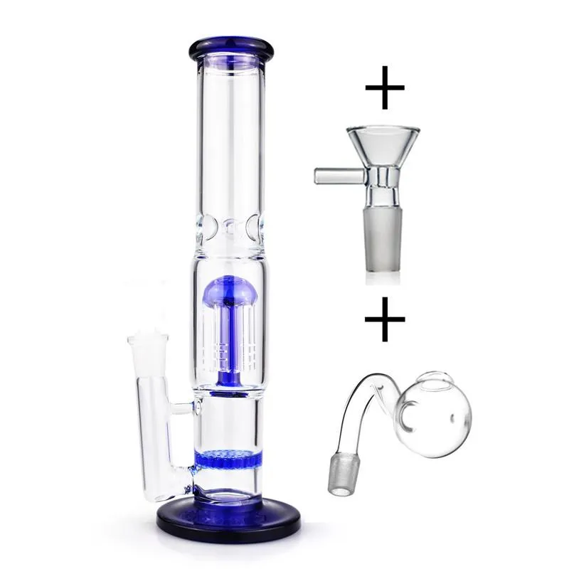 10inch Glass Beaker Bong Arm Tree Perc Glass Bubbler Bongs