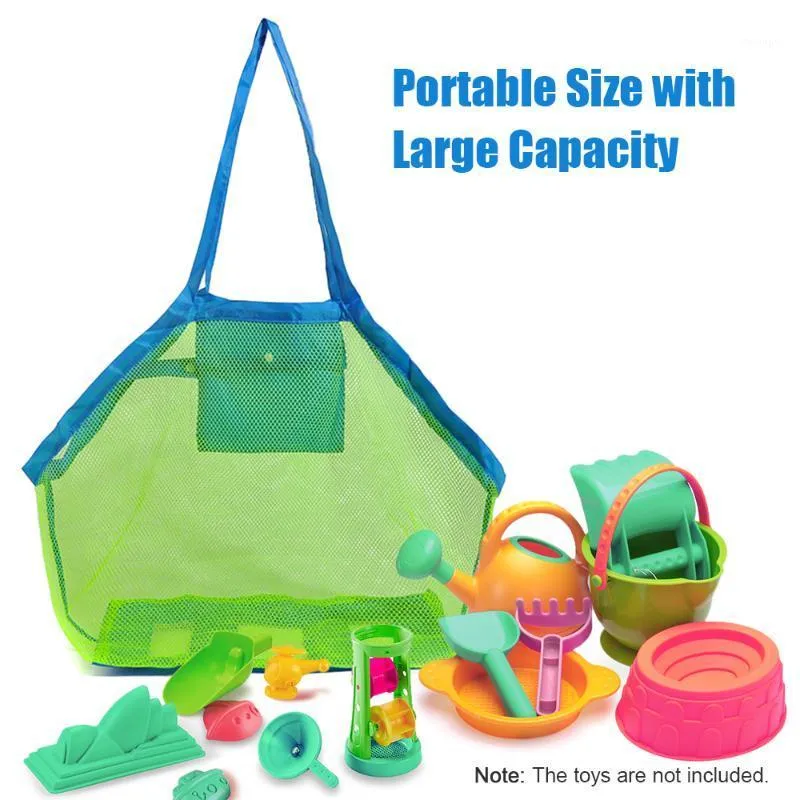 Beach Bag Outdoor Children Shell Quick Storage Toys Sundries Net Swimming Foldable Mesh Waterproof For Kid Bags