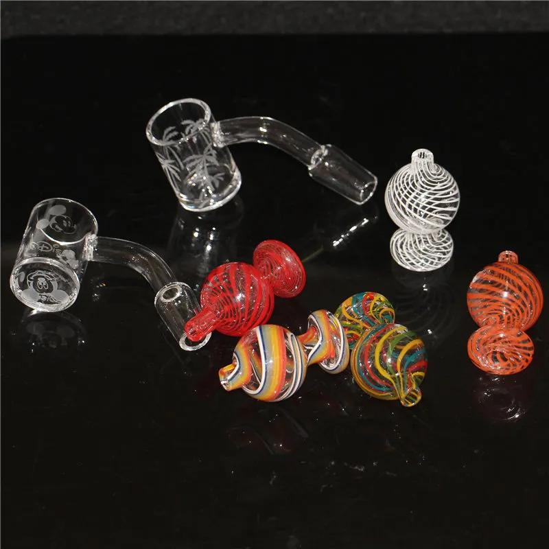 Kuvars Banger Nailglass CARBCAPS Sundries 25mm Düz Üst KuvarsBanger Çivi Spinner Carb Cap Domeless Nail 10mm 14mm 18mm Cam Bong