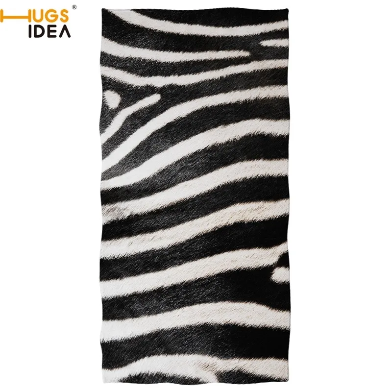 HUGSIDEA Leopard Print Zebra/python/Tiger/giraffe Animal Fur Beach Microfiber Bath Quick-Dry Hand/face Towel Blanket Y200429