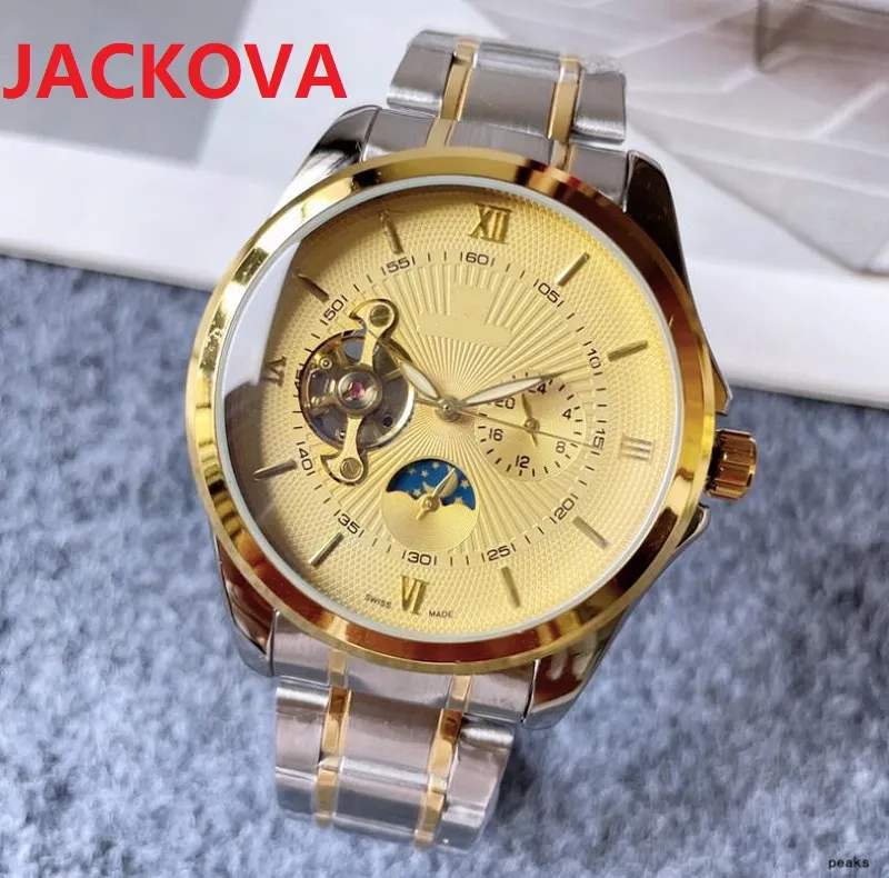 Orologi Lunari Meccanici Automatici Maschili Stile Classico 43 Mm Cinturino In Acciaio Inossidabile Completo Orologi Da Polso Di Alta Qualita Super Crimine Di Zaffiro Orologio Premium Fabbrica 2024 Da...