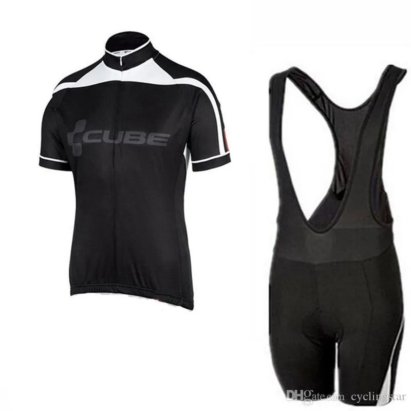 New men CUBE team cycling jersey suit short sleeve bike shirt bib shorts set summer quick dry bicycle Outfits Sports uniform Y20042401