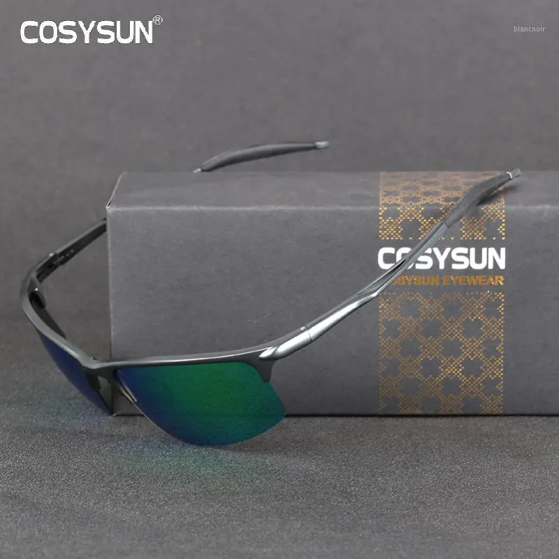 선글라스 Cosysu 남성 브랜드 디자이너 알루미늄 안경 UV400 안경 GOGGLES1