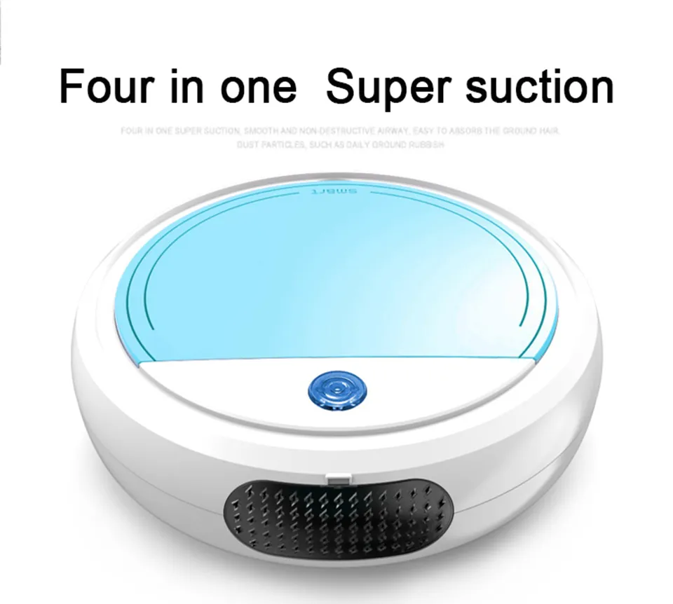 Freeshipping Draagbare stofzuiger Robot Volautomatische 4-in-1 3200PA USB Opladen Sweep Cleaning Robot Stofzuiger Draadloos Vacuüm