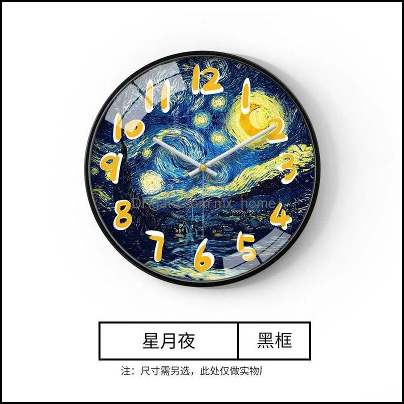 Wall Clocks Starry Sky Luminous Clock Kitchen Kids Bedroom Watch Wandklok Home Decoration Accessories 50WC