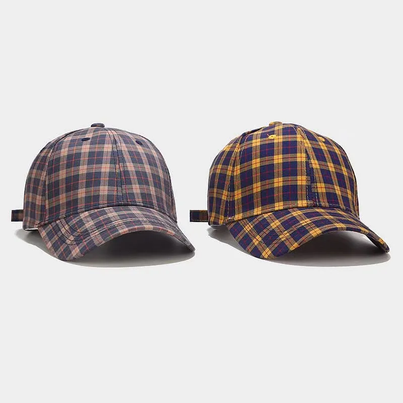 Winter Fashion Plaid Baseball Cap for Men Women Streetwear Snapback Hip Hop Trucker Hat Caps Plaid Baseball Hats Party Hats