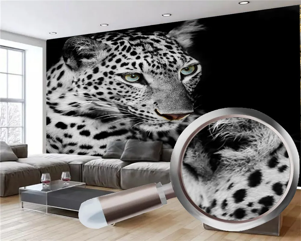 WANGC Papel de parede 3D personalizado com animais de tigre 3D