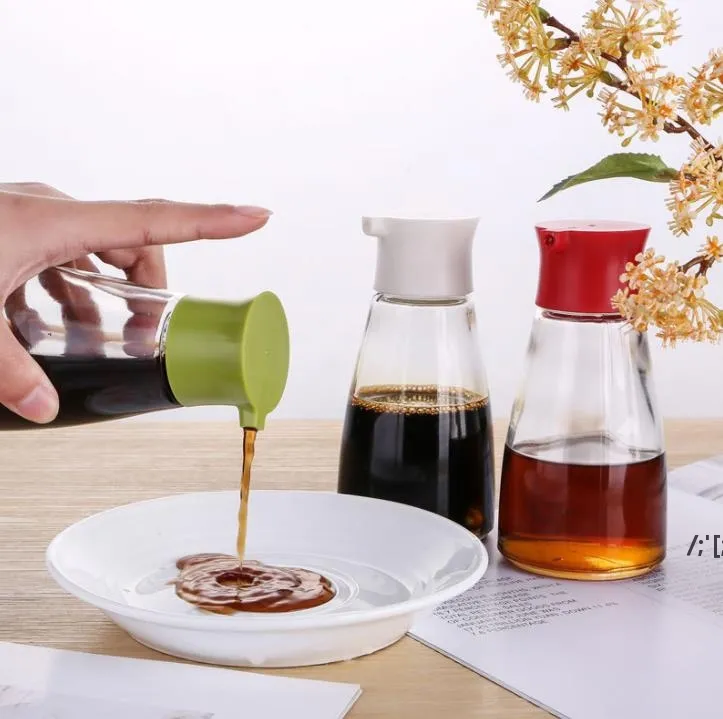 Kitchen Tools Dripless Glass Soy Sauce Dispenser Pot Cooking Utensils