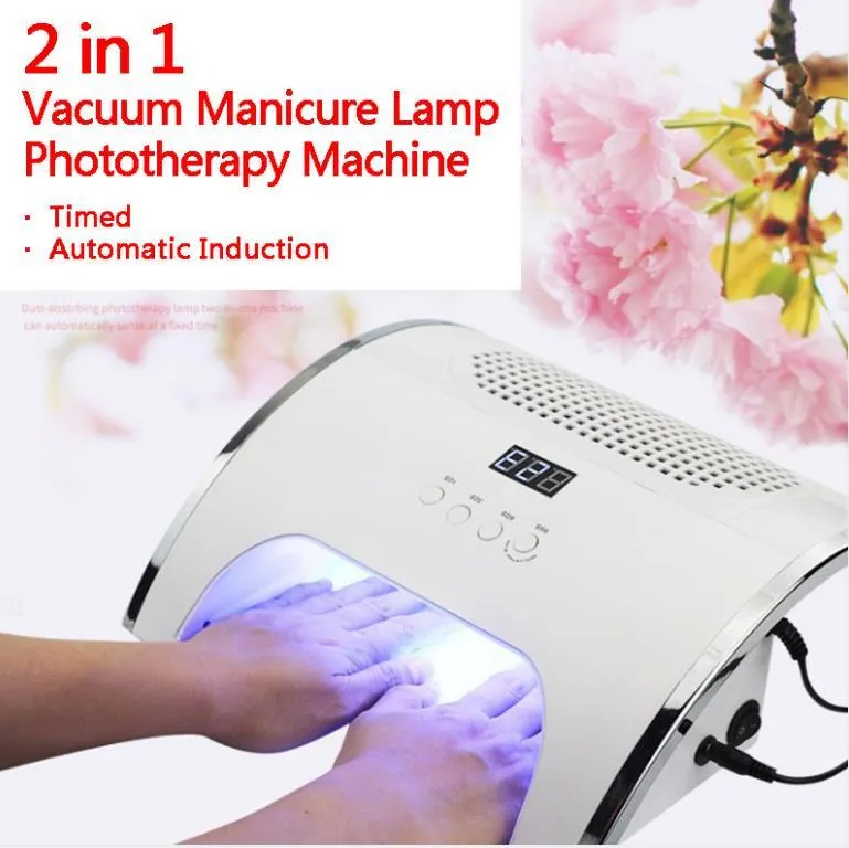 Två i en intelligent induktionslampa vakuum manikyr lampa fototerapi maskin automatisk timing USB nagel lim bakning lampa ottie het