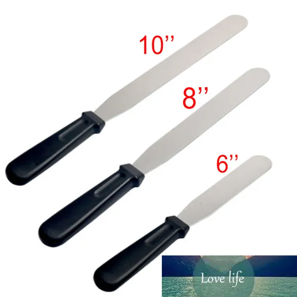 Straight Icing Spatula Stainless Steel Baking Set Of 6, 8 & 10 Plastic Handle Cake Decorating