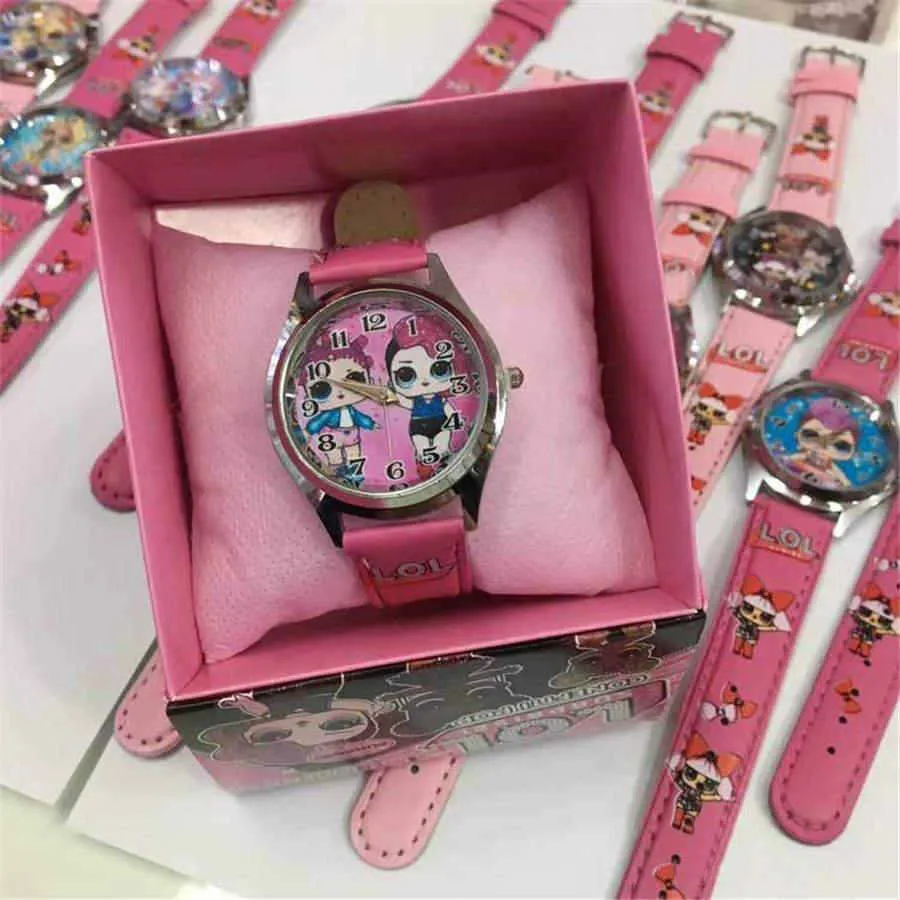 Hot lol poppen boxed horloge schattige cartoon elektronisch horloge meisje cadeau kinderdag verjaardag cadeau lol