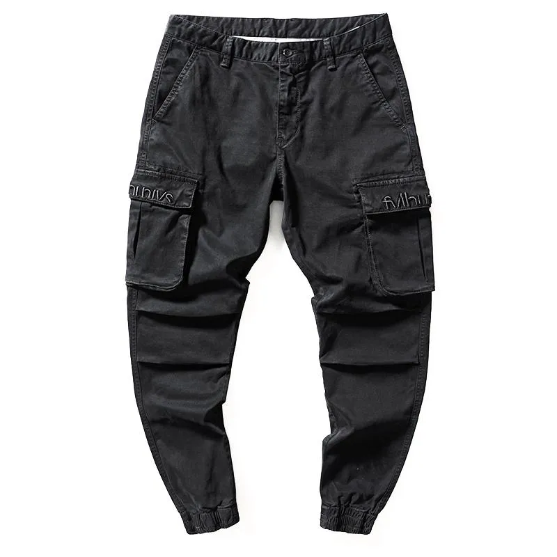 Plus 91 Latest Men Cargo Jean Solid Danim Joggers Trousers Streetwear cross  6 multi Pockets Design Pants (34, Green) : : Fashion