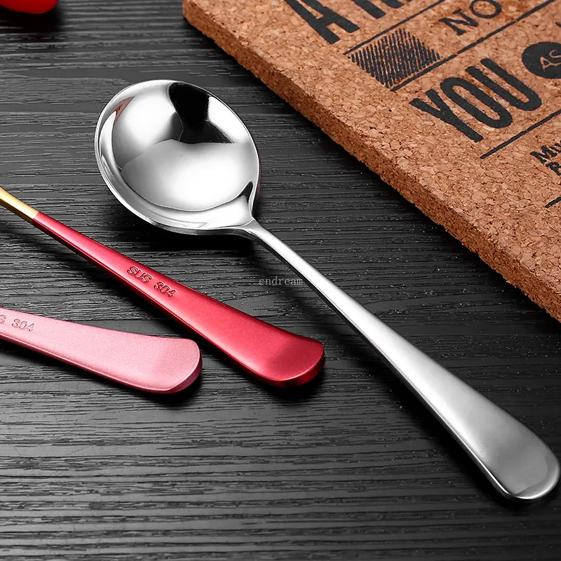 Ice Cream dessert Spoon Candy handle coffee Coffee Spoon Gold Stainless steel Kitchen bar Flatware tableware will and sandy new