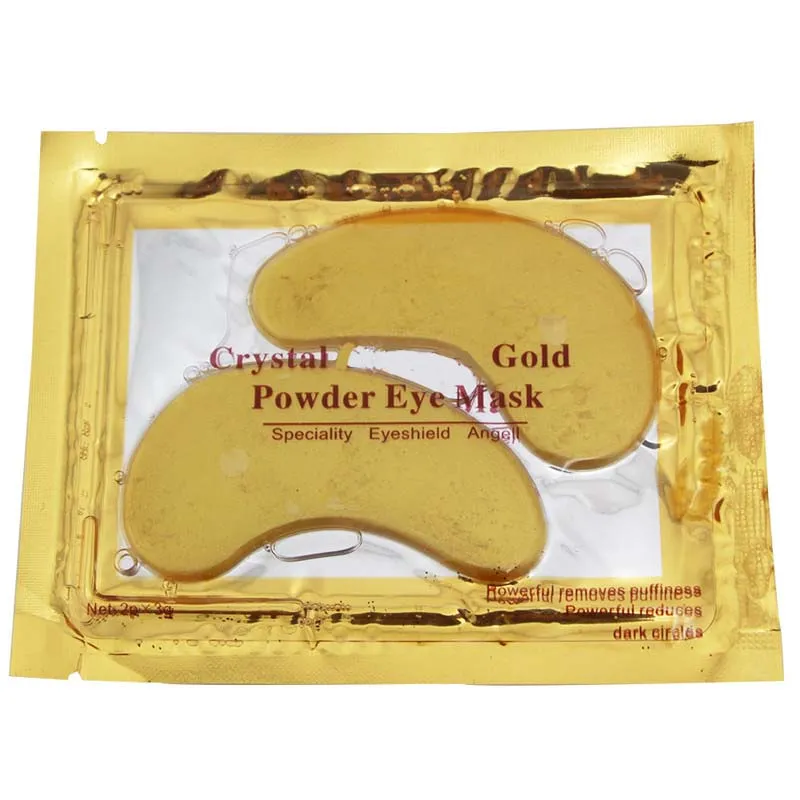 Golden crystal eye mask gold eye care makeup dark circle remove cosmetics improve eye bag black rim eyes DHL Free