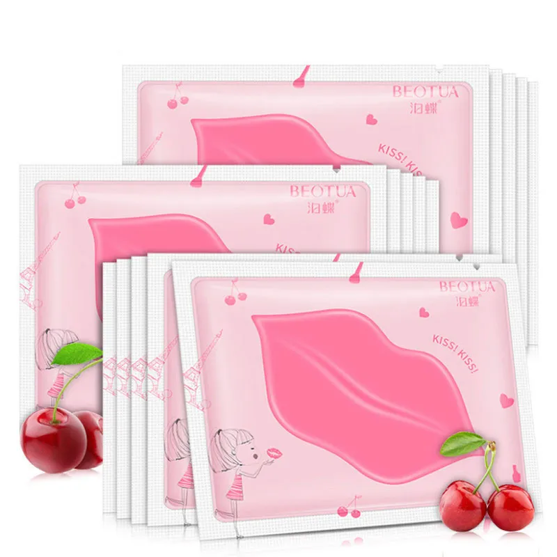 BEOTUA Lip Gel Masker 10pcs Care Hydraterende Reparatie Lijnen Vlekken Lichter Lip Lijn Collageen Masker Lip Kleur Hydrateren