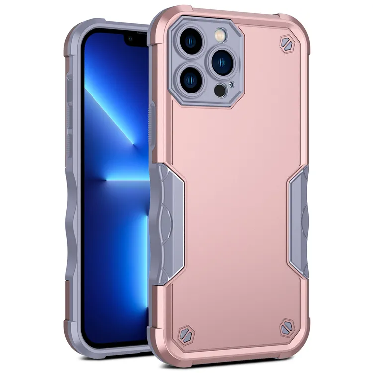 Hybrid Armor Telefon Przypadki do iPhone 13 Pro Max 12 Mini 11 XR XS Max 8 Plus 7 x Wstrząsy TPU PC Ochronna ochronna D1