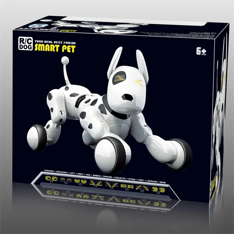 Robot Dog Electronic Intelligent Pet Education Smart Remote Control Dog Singing and Dancing Toys for Kids Xmas Birthday Gift LJ201105