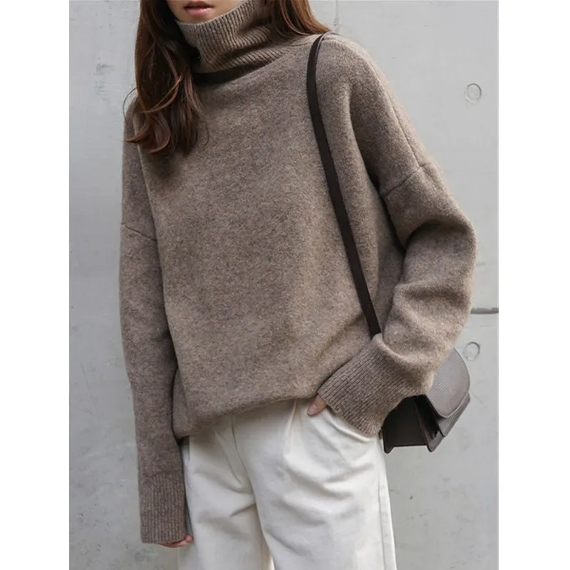 New Fashion Cashmere Blonde Cashmere Turtleneck Sweater Womens
