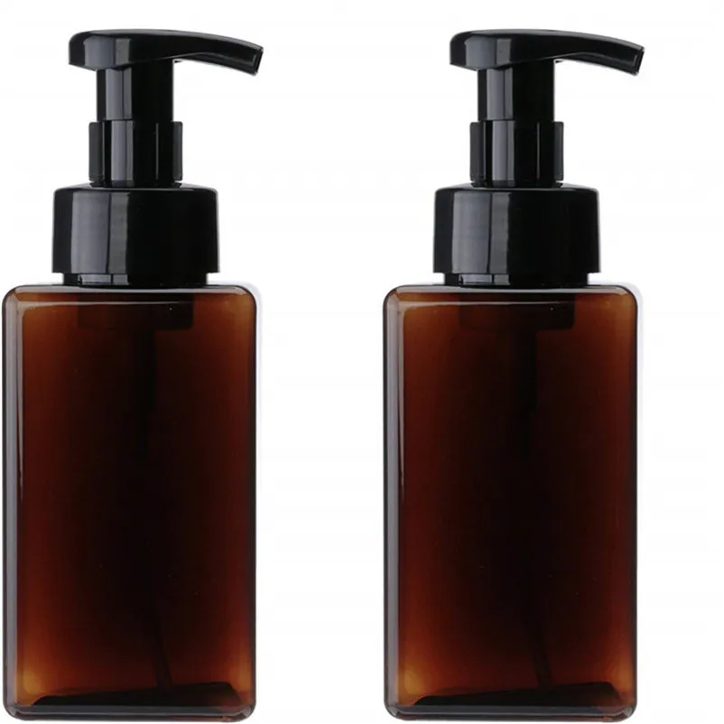 450 ml 15oz Skumning Tvål Dispensrar PETG Pumpflaska Refillerbar behållare Travel Shampoo Hand Soap Flytande Flaska för badrum