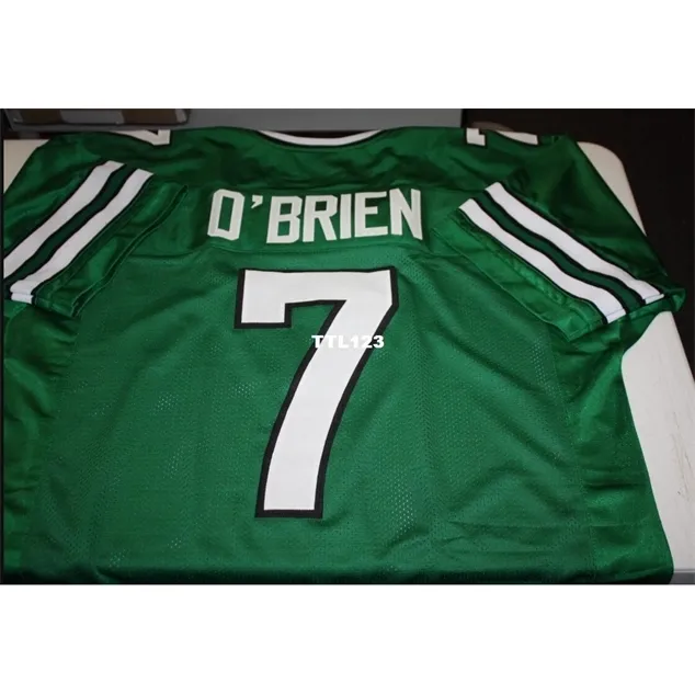 3740 KEN O'BRIEN #7 QB Sewn Stitched RETRO JERSEY Full embroidery Jersey Size S-4XL or custom any name or number jersey