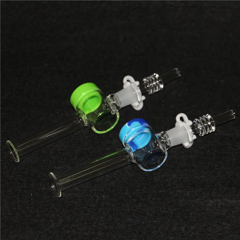 Hookahs 10mm 14mm Nectar Wax Kit Mini NC Tips Ställ DAB Rigs med Joint Titanium Nail Liten Oil Water Pipe