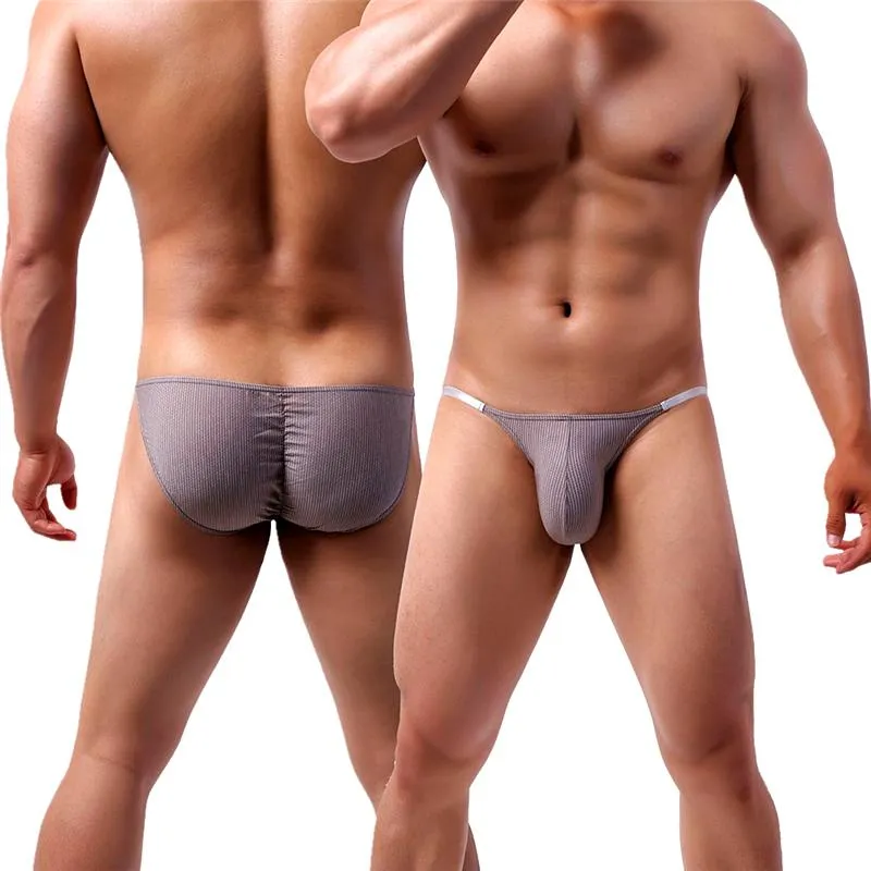 Low Rise Mens Briefs With Enhancing Bulge Pouch, Comfortable Thin