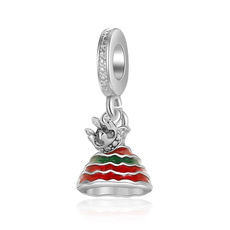 Fit Pandora Charm Bransoletka Europejski Silver Charms Wąż Koraliki Korona Choinki Wisiorek DIY Wąż Łańcuch Dla Kobiet Bransoletka Naszyjnik Biżuteria