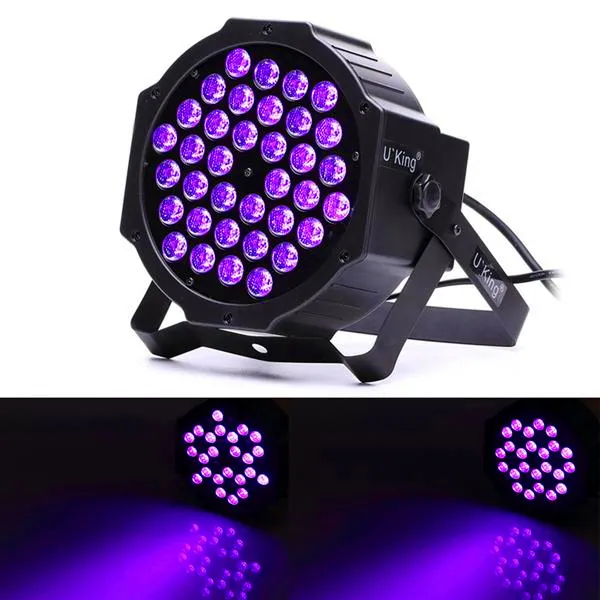 Nowe funkcje U'King 72W ZQ-B193B-YK-US 36 LED Purple Light Stage Light DJ KTV PUB LED Efekt Light wysokiej jakości światła Stage Light