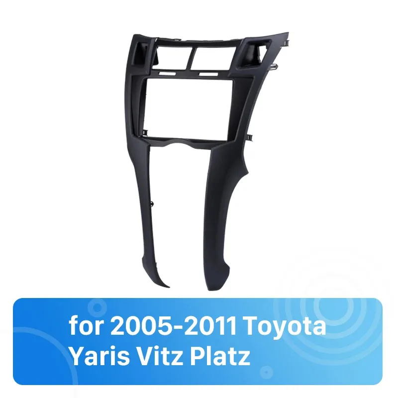 2Din Fassia Frame для 2005 2006 2007 2008 2009 2010 2011 2011 Toyota Yaris Vitz Platz Stereo Dash Trim Установка установки