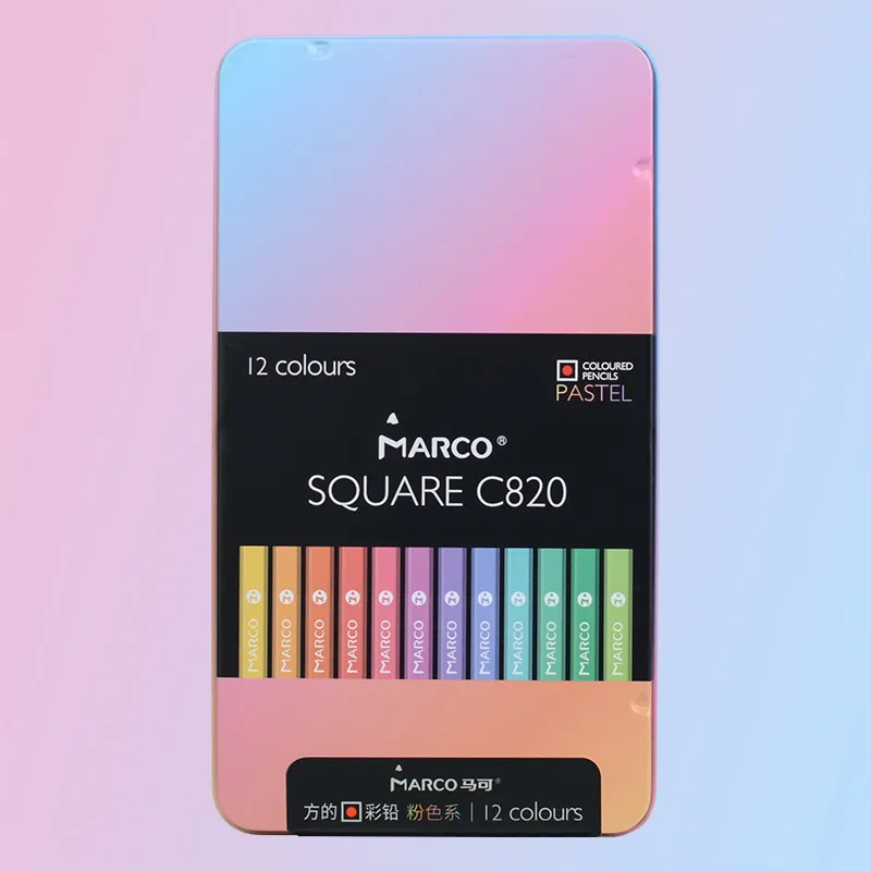 Wholesale Marco Fashion SQUARE Pastel Color Carbothello Pastel Pencils  12/24 Andstal Colors Professional Colored Pen For School And Art Projects  Y200709 From Long10, $13.52