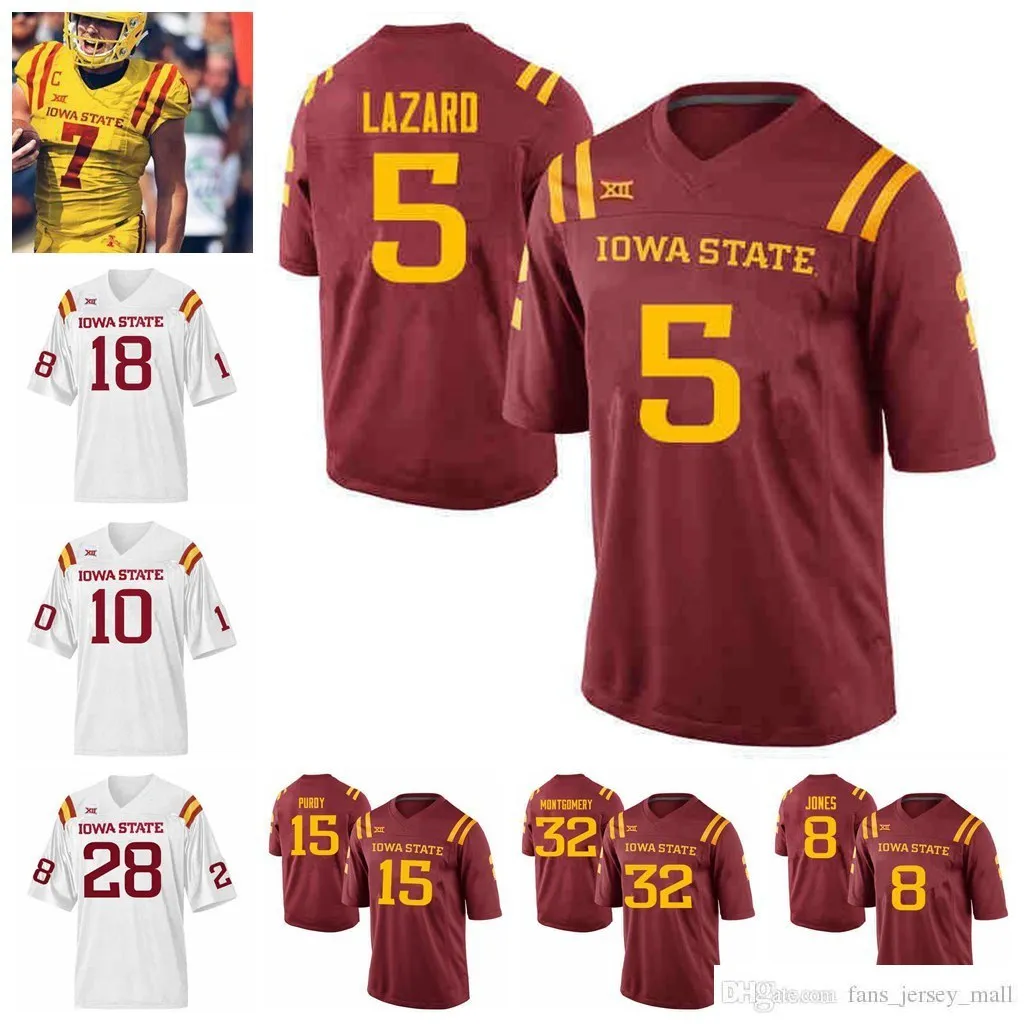 NCAA ISU IOWA Eyaleti Siklonları Koleji Futbol Formaları Erkek Sean Foster Jersey Kamilo Tongamoa Joey Ramos O'rien Vance Ray Lima Jersey Özel Dikişli Jersey Gömlek