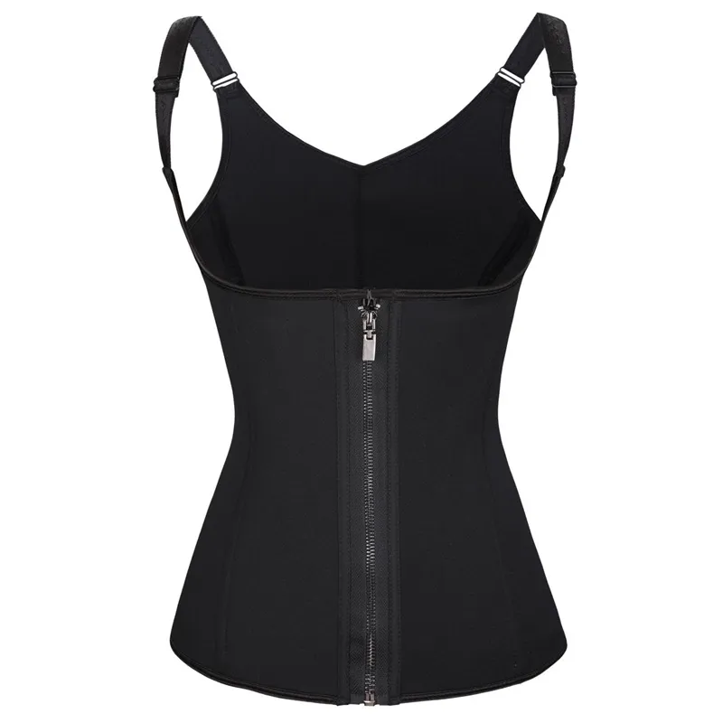 Neoprene Fabric Womens Body Shaper With Zipper & Hook, Double Fixed  Adjustable Shoulder Straps, Waist Trainer Postpartum Corset Cincher,  Slimming Shapewear From Bettermall, $22.9