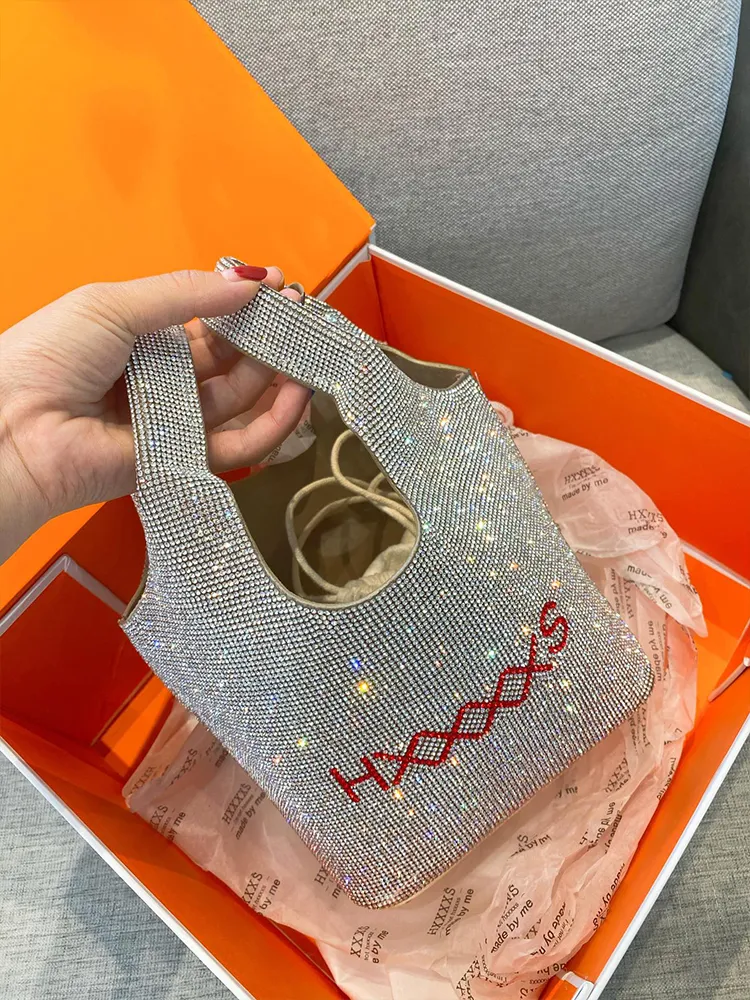 UK Designers Luxurys Brands Hxxxxs England Fashion Women Handbags Bling Diamond Bags Ins Trend Hot Sale High Quality Funny Silver Tote Bag