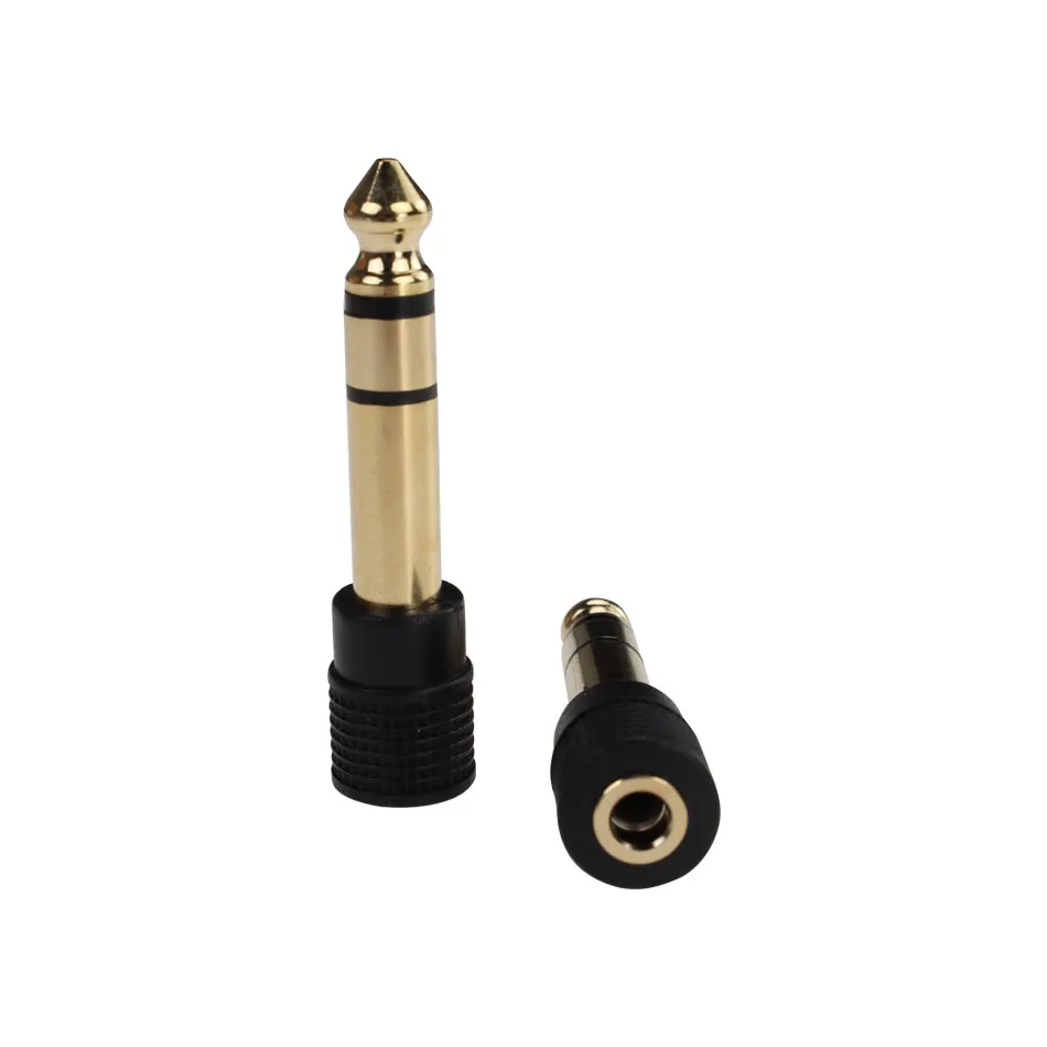 Audio Plug Converter: 6.35mm Stereo Male To 3.5mm Female Adapter ...
