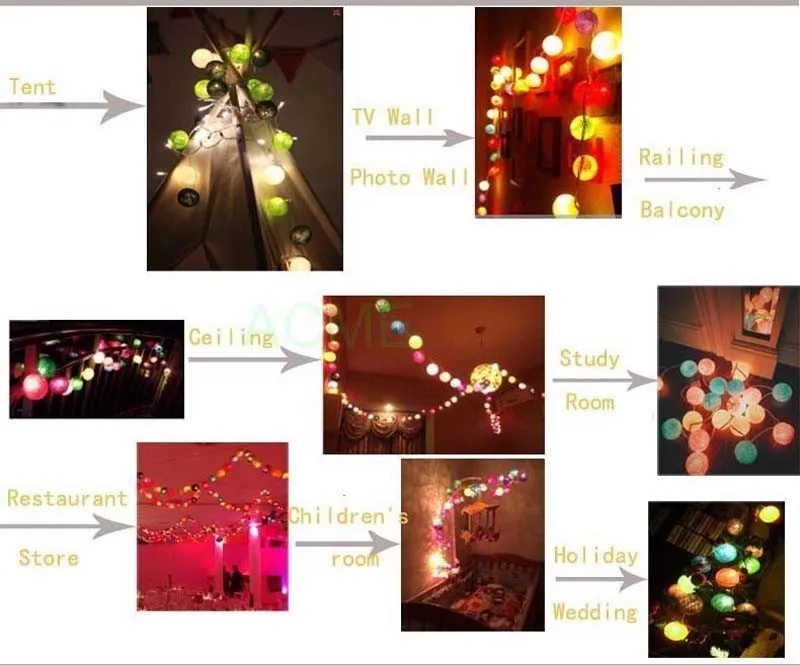 2-5M-20-Red-Orange-Yellow-Fabric-Cotton-Ball-String-Fairy-Thailand-Lights-Luces-Navidad-Christmas