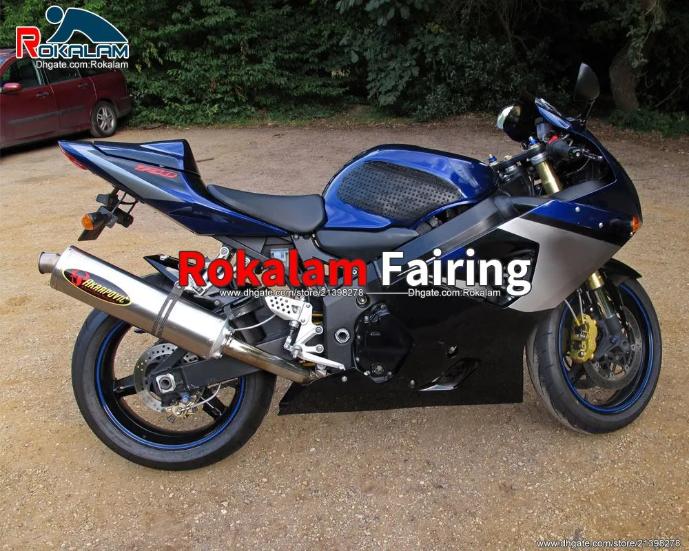 Suzuki 용 플라스틱 04 GSXR 750 키트 05 GSXR 600 2004 2005 GSX-R600 2005 오토바이 페어링 K4 (사출 성형)