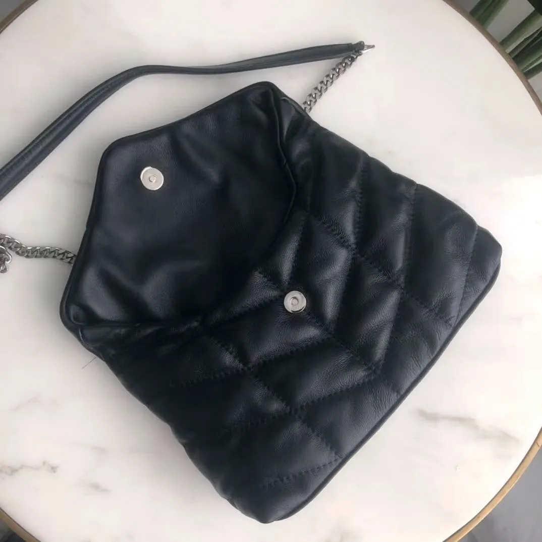 Genuine leather handbag chain crossbody bag shoulder bag for women fashion bags lady chains handbags sheep leather chain purse messenger bag