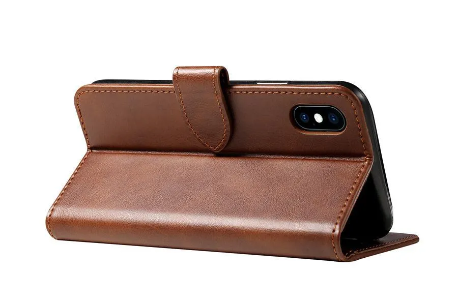 High Quality Leather Case for iPhone 12 11 pro max with Card Slot Flip Wallet Stand Case Cover for iPhone xs xr 6 7 plus 8
