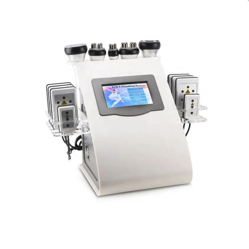 Nieuw model 40K Ultrasone afslanke liposuctie Cavitatie 8 pads Laser vacuüm RF Skin Care Salon Spa Beauty Equipment