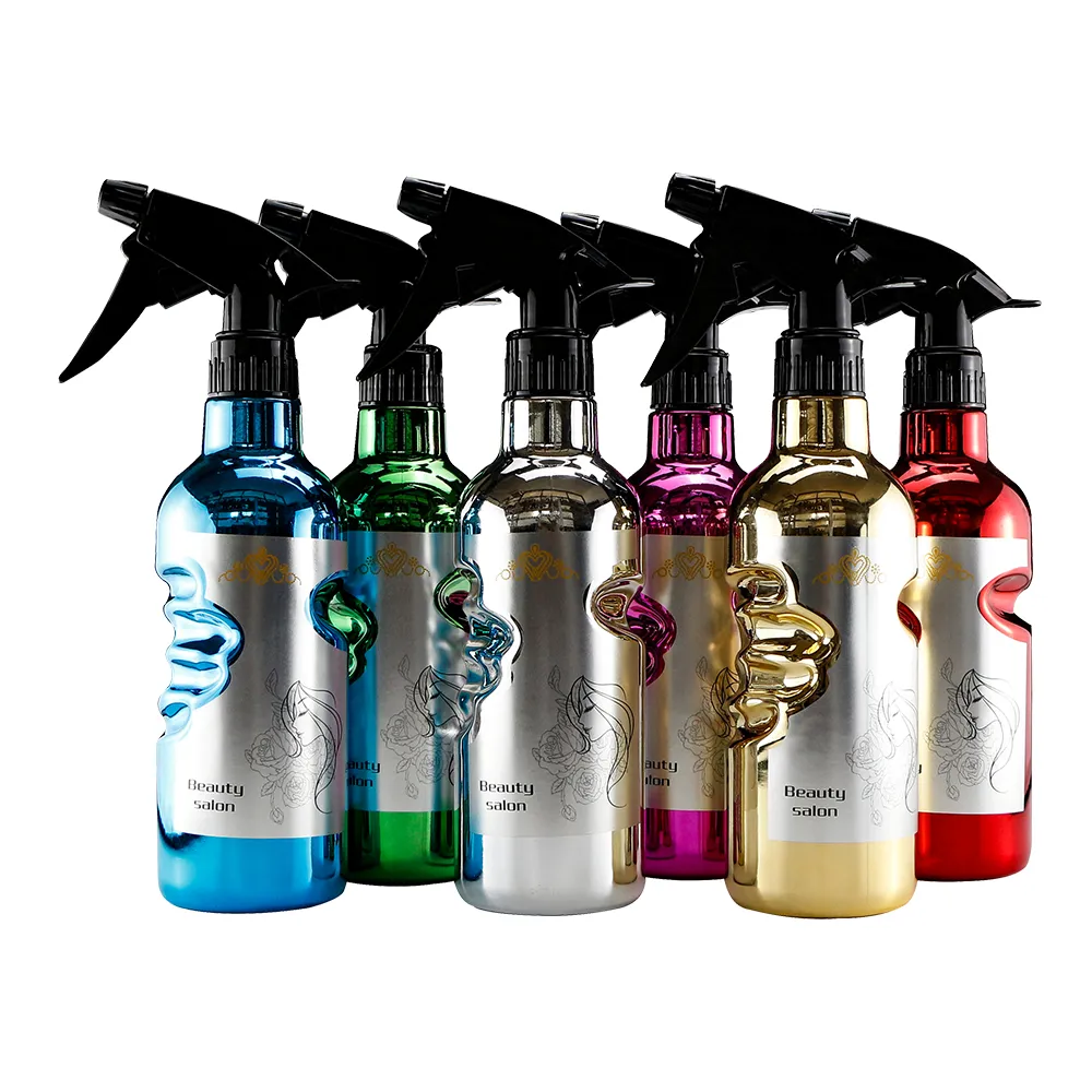 Professional 500ML Hairdressing Spray Bottle Grasp Trace Design Bottles Six Color ABS Barber Accessories Barbershop Watering Can