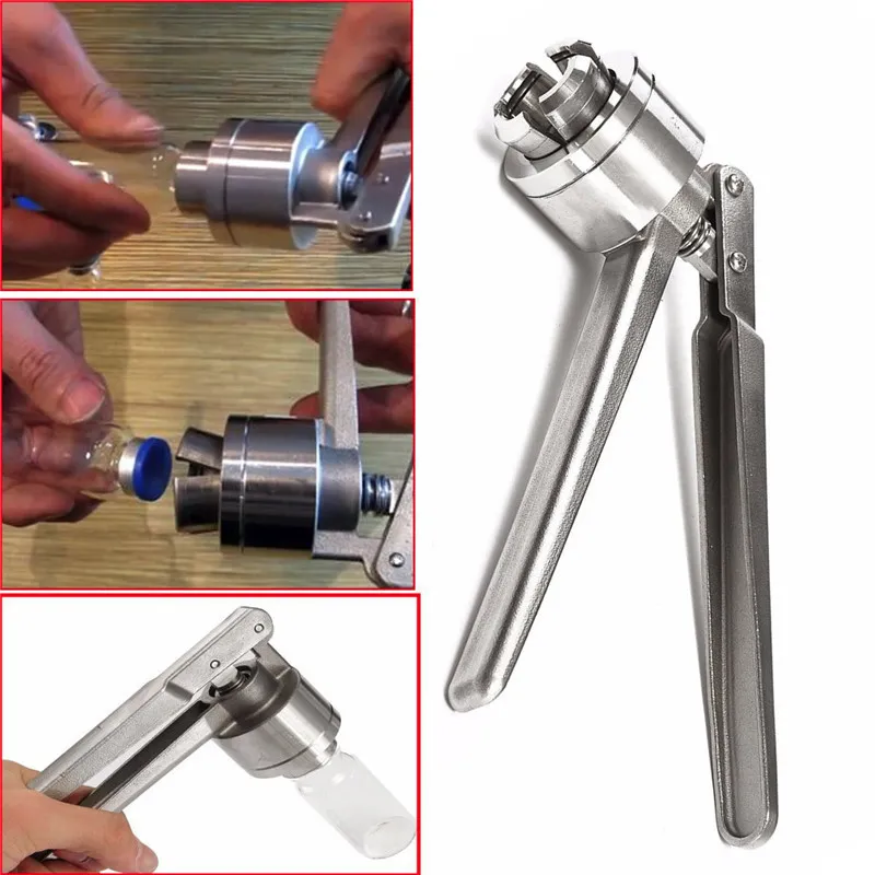 1Pc In Acciaio Inox Manuale Fiala Piegatore Mano Macchina di Tenuta Per La Piegatura 20mm Flip Off Cap ottle Morsetto Pinza Tappatrice Y200321