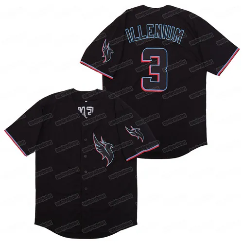 Illenium 3# Baseball Jersey White, Black, Diamond Edition