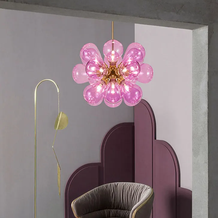 2020 Nordic Glass Bubbles Parlor LED Pendant Light Loft Deco Hotel Hall Bedroom Matsal Suspension Lampa