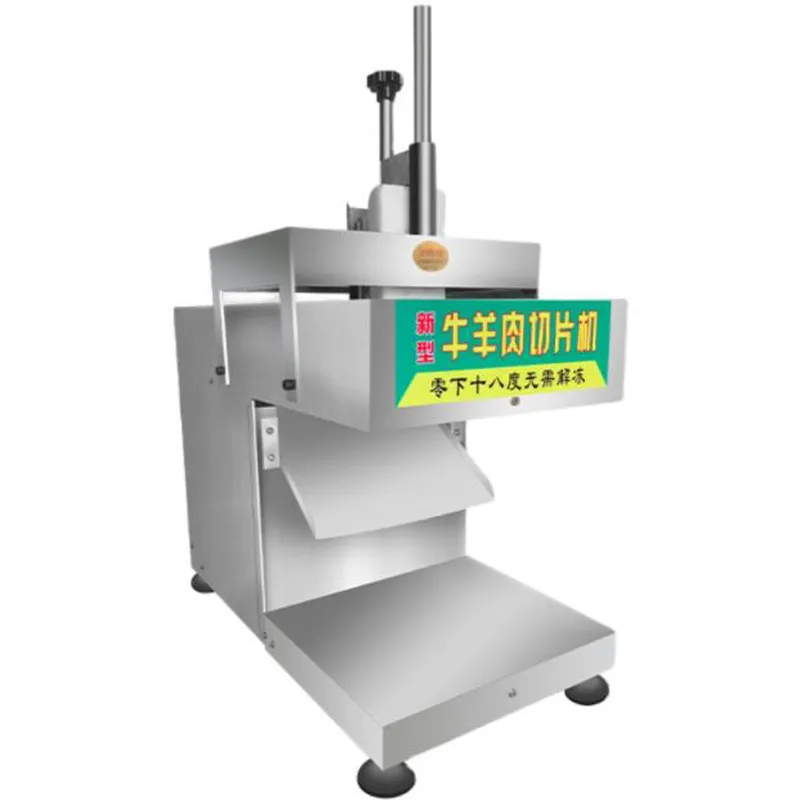 220V Automatisk planering Feed Meat Lamb Slicer Manual Beef Meatloaf Meat Cutting Machine Vegetabiliska Mutton Rolls Grinder Slicer Cutter