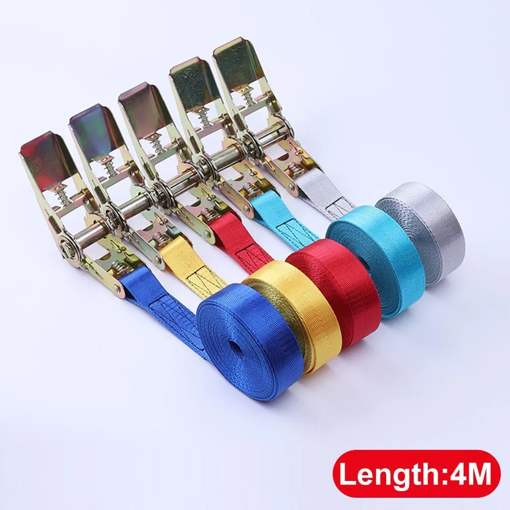 4 Meter Car Motorcycle Cargo Strap Tension Rope Tie Down Strap Strong