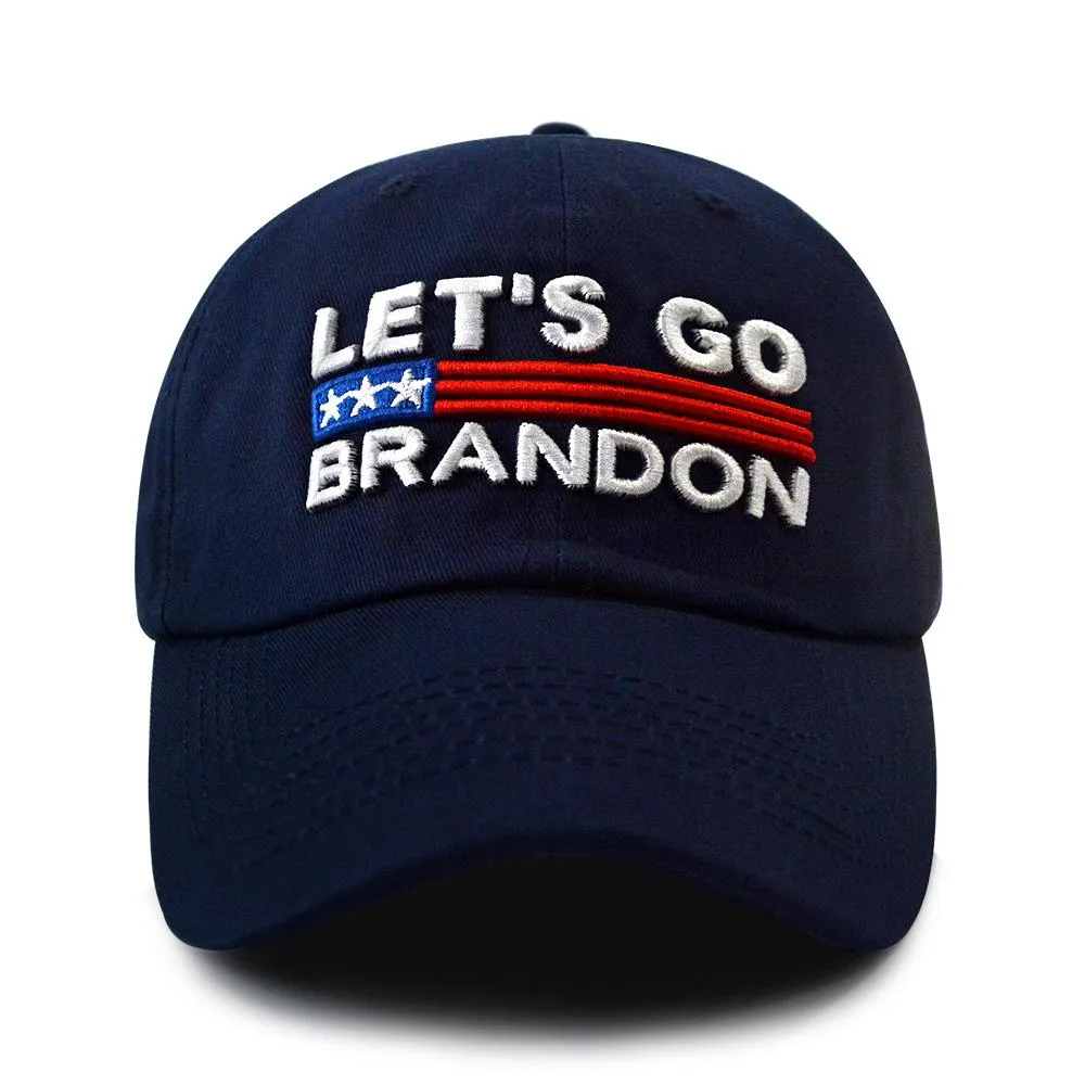 2022 LET`S GO BRANDON Embroidered Baseball Cap Sun Cotton Hat