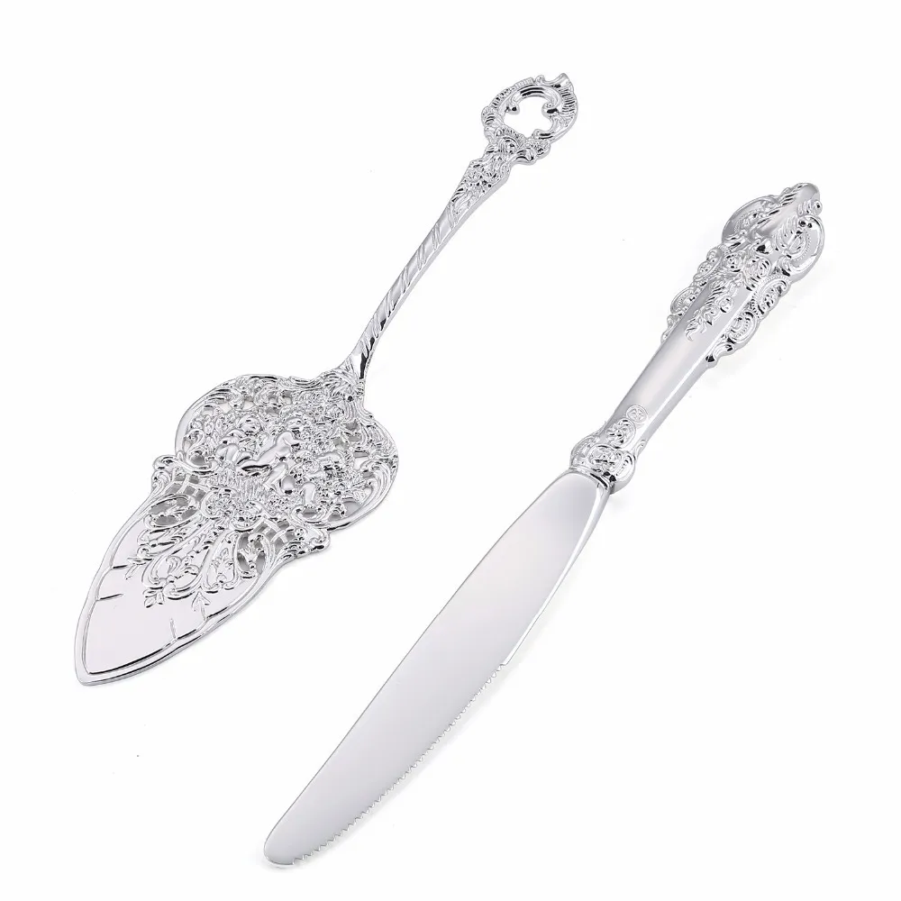 silver cake shovel knife set