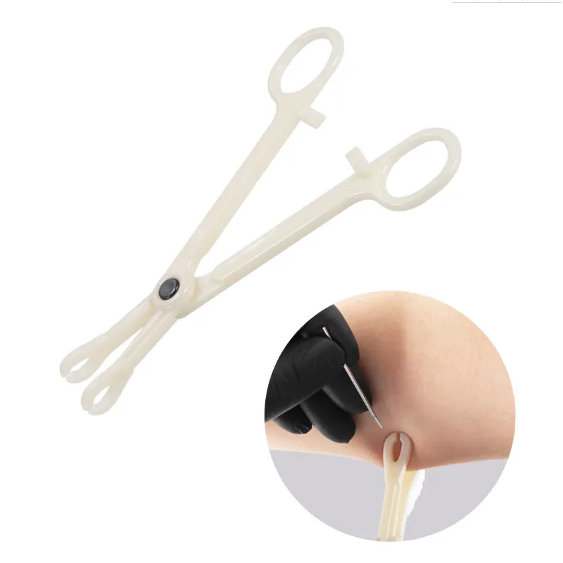 4 Pcs Body Piercing Clamps Disposable Plastic Piercing Clamps Septum Forceps  Body Piercing Plier Piercing Tools Supplies 